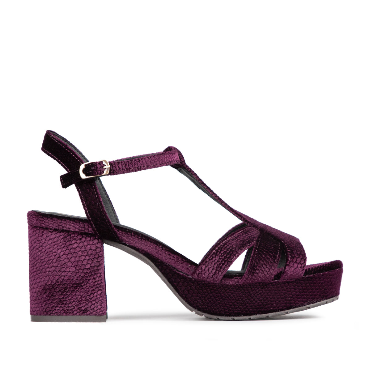 Charlie WIDE Velvet Dark Plum | ESSKA